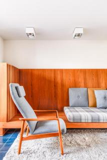 Warme zitbank teak